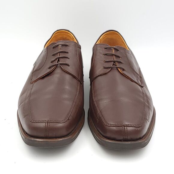 Giorgio Brutini Men Apron Toe Derby Oxfords US 11M Brown Leather Pre Owned - Picture 2 of 6